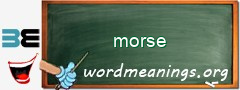 WordMeaning blackboard for morse